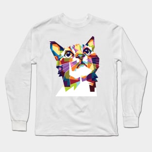 Farbige Katze Long Sleeve T-Shirt